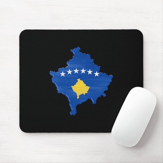 Mousepad Bandeira e mapa do Kosovo (Com mouse)