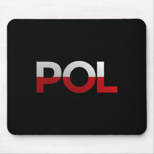 Mousepad Bandeira engraçada vintage da Polônia esporte fute