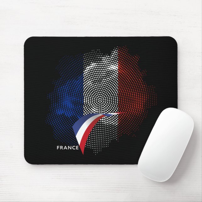 Mousepad bandeira francesa (Com mouse)