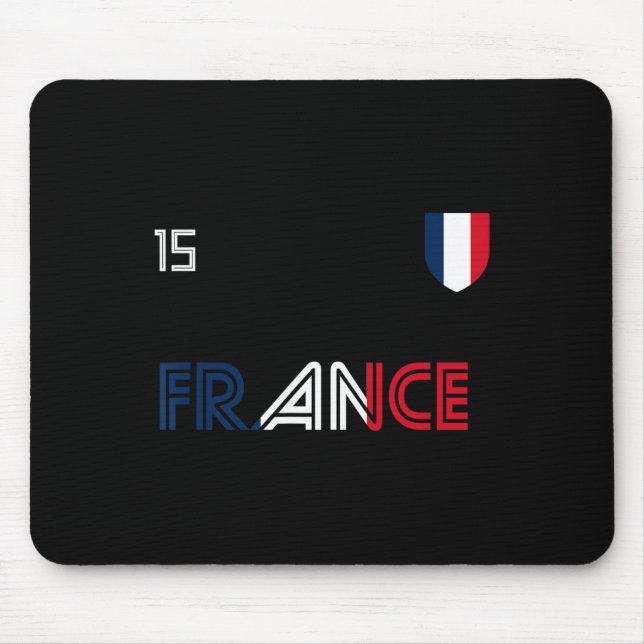 Mousepad Bandeira Francesa de Futebol Retro da França  (Frente)