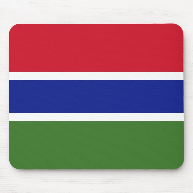 Mousepad Bandeira Gâmbia Patriótica (Frente)