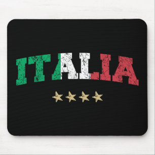 Mousepad Bandeira Italiana De Futebol Com Camisa De Futebol
