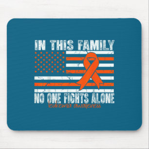Mousepad Bandeira Laranja da Fita de Conscientização da Leu