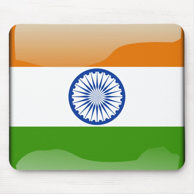 Mousepad Bandeira lustrosa indiana (Frente)