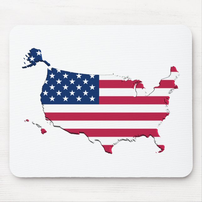 Mousepad Bandeira-Mapa dos Estados Unidos (Frente)