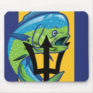 Mousepad Bandeira Nacional Animal Barbados Mahi-mahi
