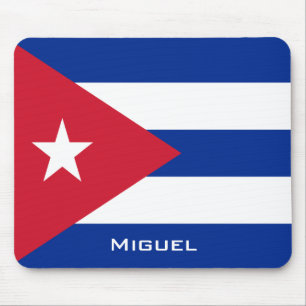 Mousepad Bandeira Nacional de Cuba com seu nome