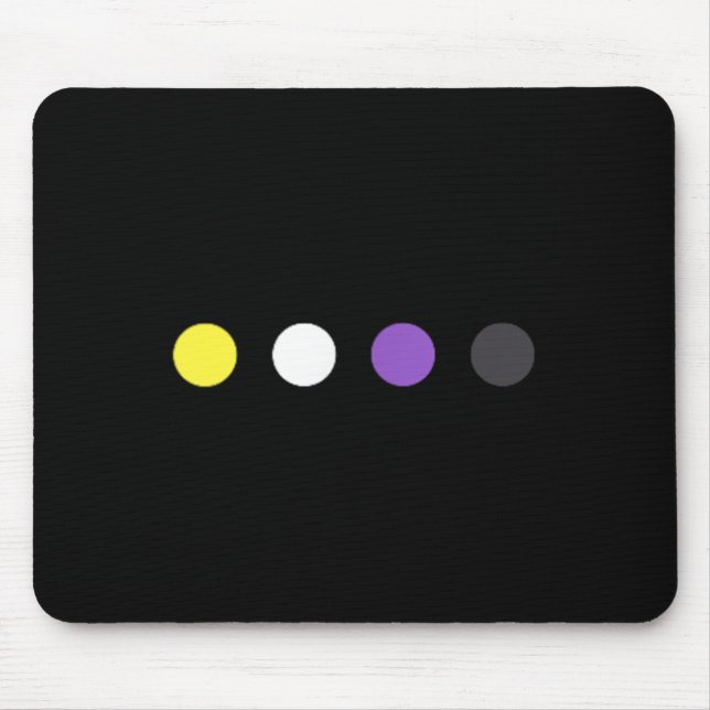 Mousepad Bandeira Não Binária Sutil Pontos Orgulho Enby Tra (Frente)