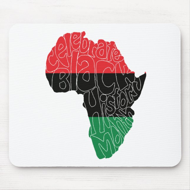 Mousepad Bandeira Pan-Africana Design de Arte Mês da Histór (Frente)