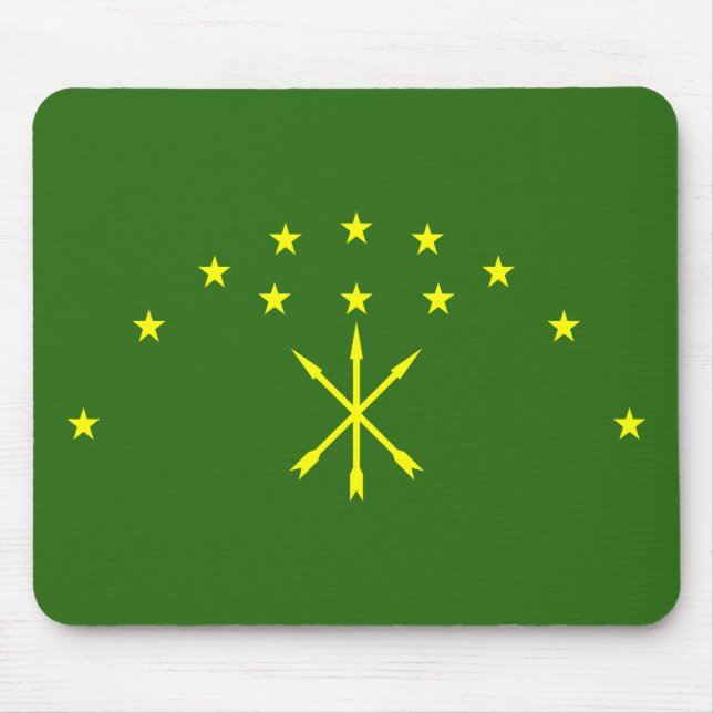 Mousepad Bandeira Patriótica da Adygea (Frente)