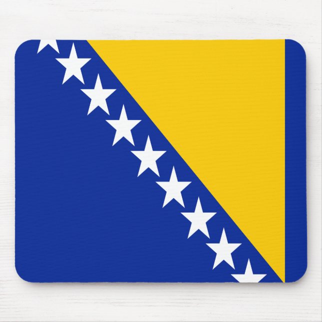 Mousepad Bandeira Patriótica da Bósnia-Herzegovina (Frente)