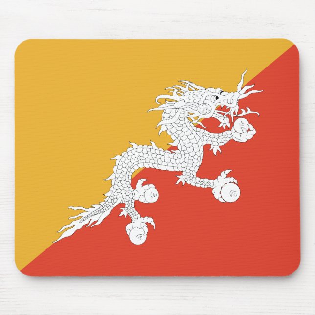 Mousepad Bandeira Patriótica do Butão (Frente)