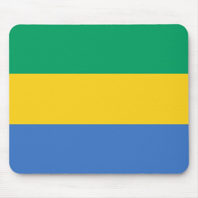 Mousepad Bandeira Patriótica do Gabão (Frente)