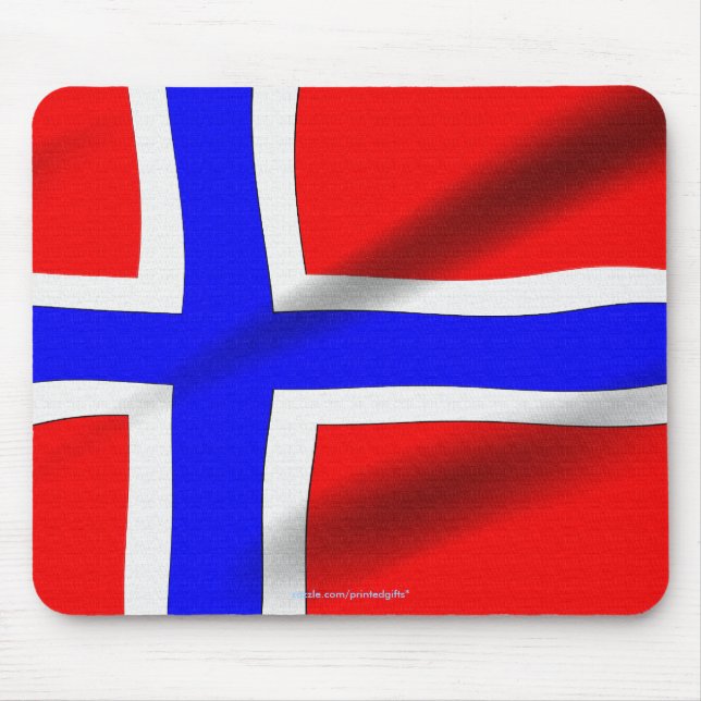 Mousepad Bandeira Patriótica do Mundo da Noruega (Frente)