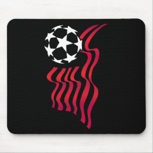 Mousepad Bandeira Patriótica dos EUA Amante de Futebol Para