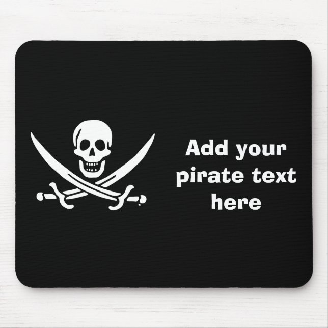 Mousepad Bandeira pirata de Jolly roger (Frente)
