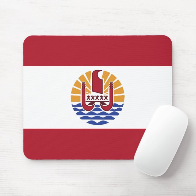 Mousepad bandeira Polinésia Francesa (Com mouse)