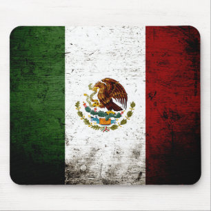 Mousepad Bandeira preta de México do Grunge