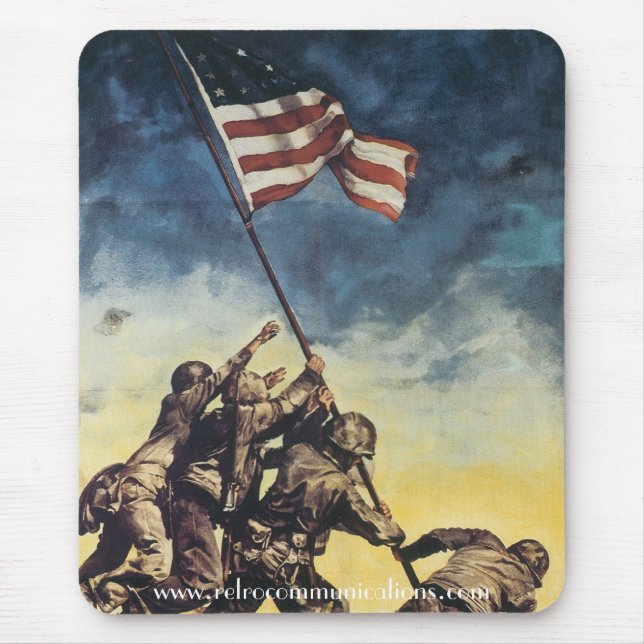Mousepad Bandeira que aumenta sobre Iwo Jima (Frente)