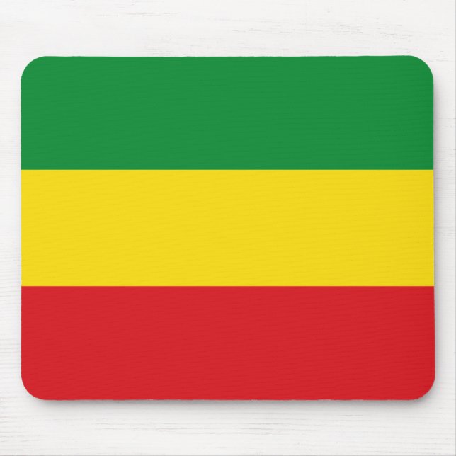 Mousepad Bandeira Rastafarian Rasta Etiópia (Frente)