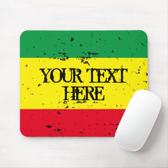 Mousepad Bandeira rastafariana reggae (Com mouse)