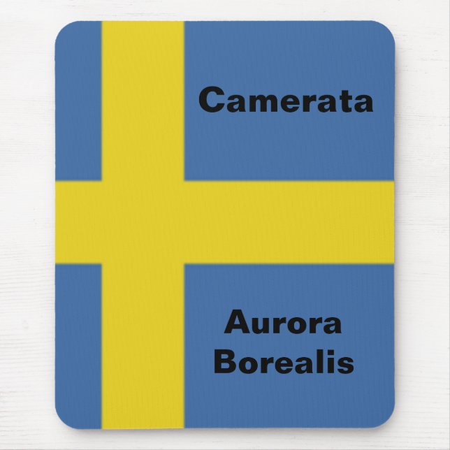 Mousepad Bandeira sueco, Aurora Borealis de Camerata (Frente)