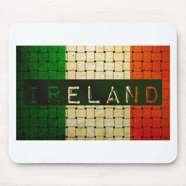 Mousepad Bandeira Tecida da Irlanda (Frente)