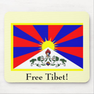 Mousepad Bandeira tibetana - Tibet livre!
