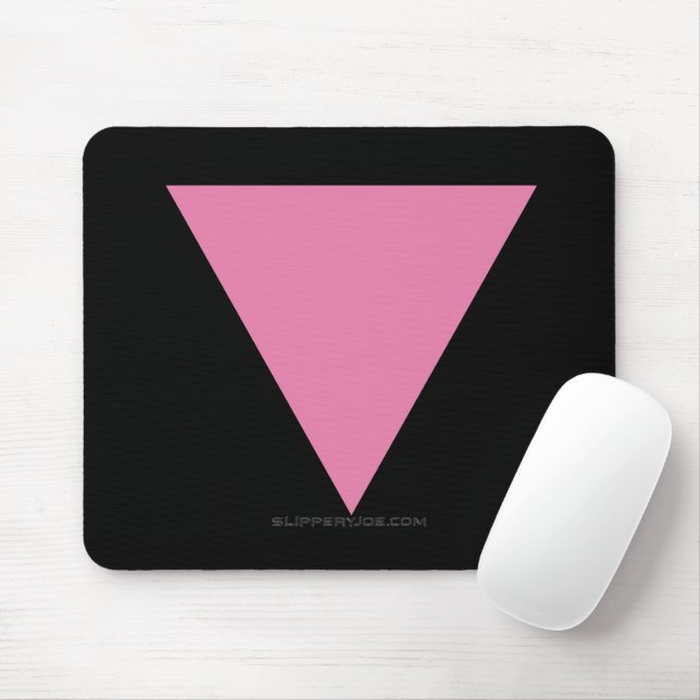Mousepad bandeira triângulo rosa SlipperyJoe's símbolo rosa (Com mouse)