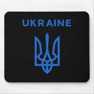 Mousepad Bandeira Tridente de Apoio à Ucrânia Tryzub Ucrani