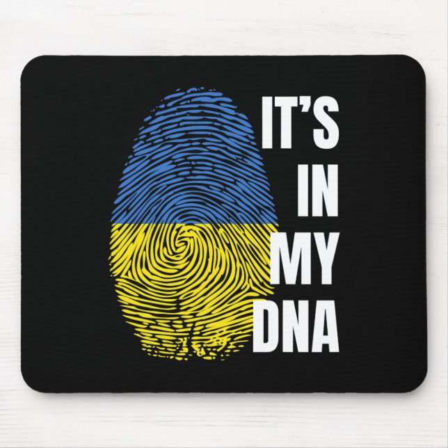 Mousepad Bandeira ucraniana Impressão digital de DNA Ucrâni (Frente)