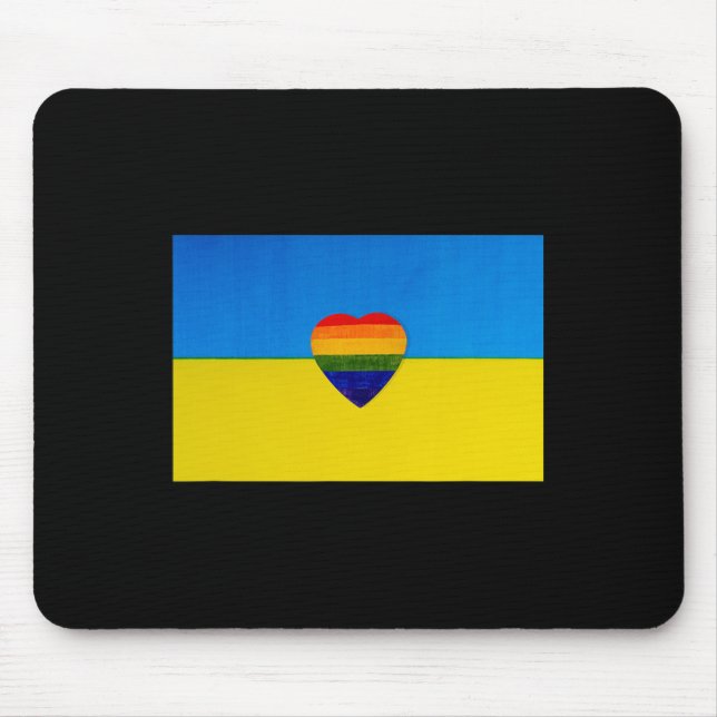Mousepad Bandeira ucraniana Suporte Eu apoio a Ucrânia (Frente)
