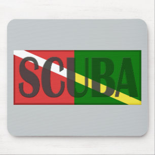 MOUSEPAD BANDEIRA VERMELHA COMBINADA DOS MERGULHADORES DO