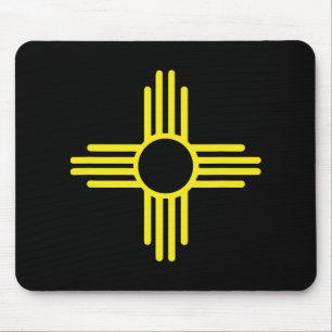 Mousepad Bandeira Vintage do Novo México Sol Zia Retro Enve