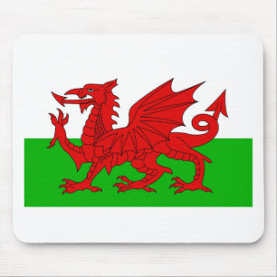 Mousepad Bandeira Welsh / Wales - Imagem de Alta Qualidade