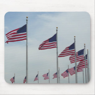 Mousepad Bandeiras Americanas no Monumento a Washington
