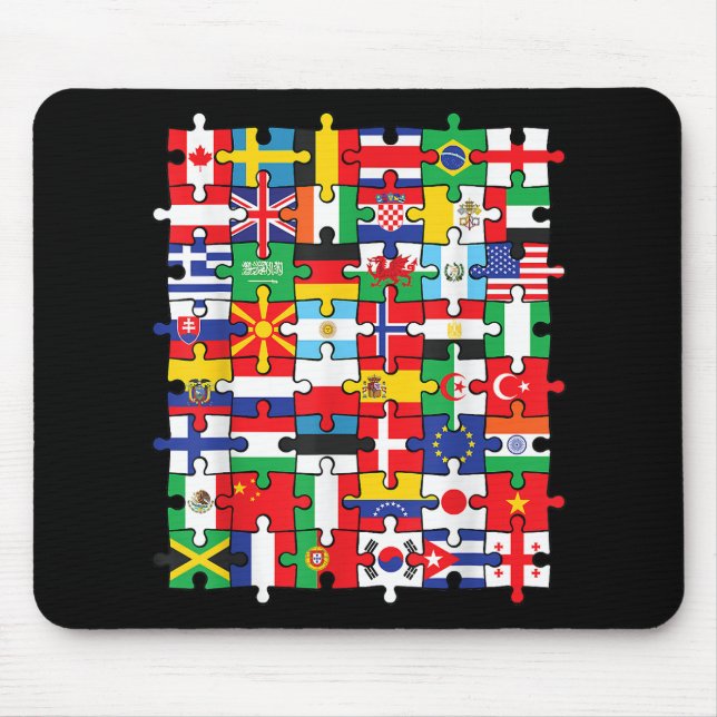 Mousepad Bandeiras de países de bandeira internacional mund (Frente)