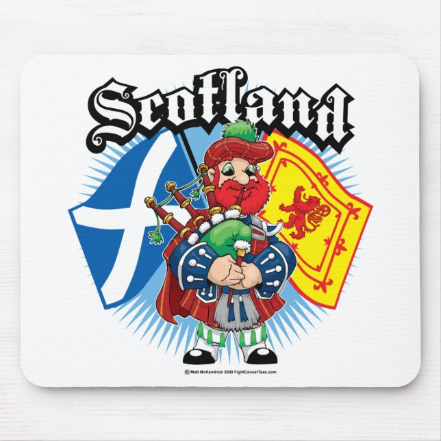 Mousepad Bandeiras e gaiteiro de Scotland (Frente)