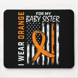 Mousepad Bandeja Laranja Irmã do Bebê Leucemia Bandeira