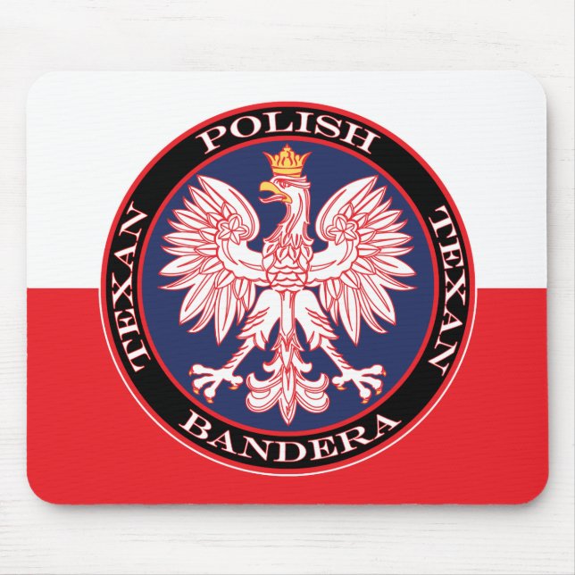 Mousepad Bandera Round Texan Polonês (Frente)