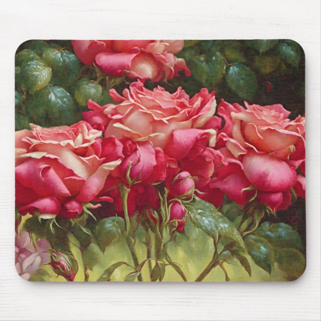 Mousepad Bando de Mouse Timical de Arte Rosa vermelha (Frente)
