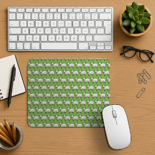 Mousepad Bando De Píxeis Brancos De Ovelha Brancos Inofenso
