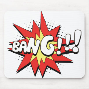 Mousepad Bang de banda desenhada de pop!