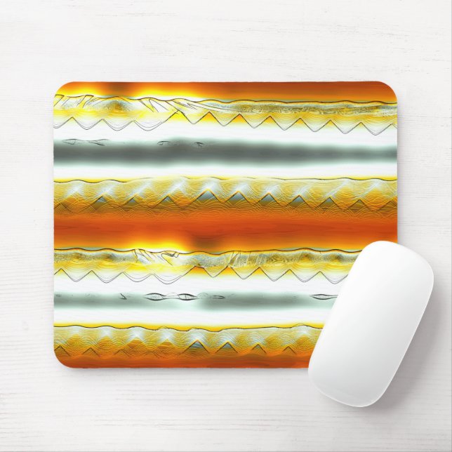 Mousepad Banhas abstrato ultrajantes em laranja e cinza (Com mouse)