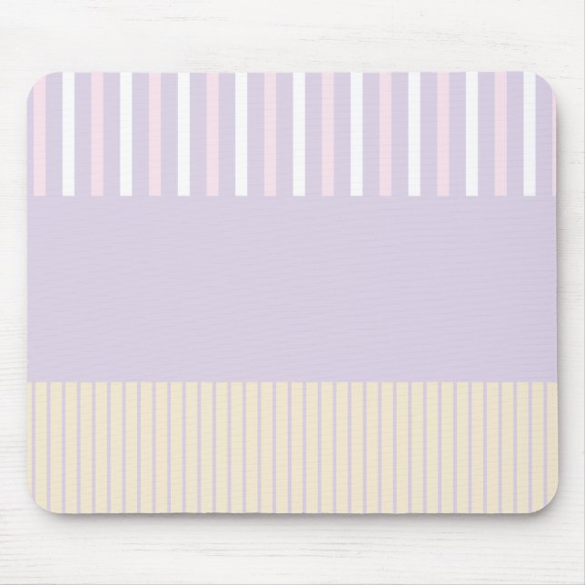 Mousepad Banhas de Pop de Cor - Rosa Pastel, Amarelo e Púrp (Frente)