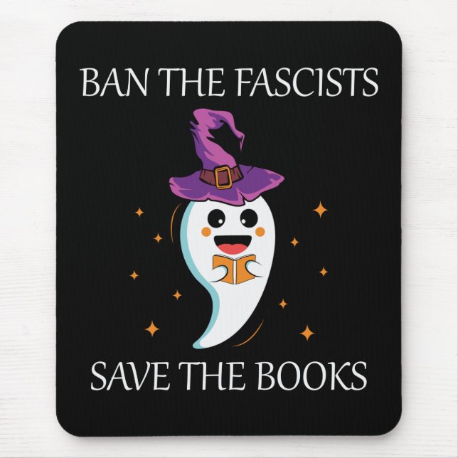 Mousepad Banir Os Fascistas Salvem O Presente De Livros Par (Frente)
