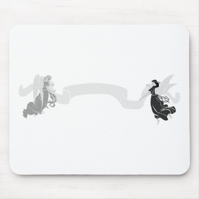 Mousepad Banner da legenda de ângulos de escala de cinza (Frente)