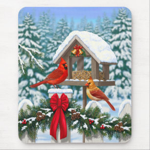 Mousepad Banquete de Natal dos Cardinals Azul