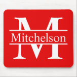 Mousepad Bar da Cruz Vermelha LR Monograma<br><div class="desc">bar vermelho Life Roman mouse pad monograma</div>