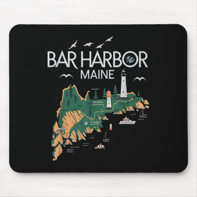 Mousepad Bar de Aiquilos de Praia Harbor Maine (Frente)
